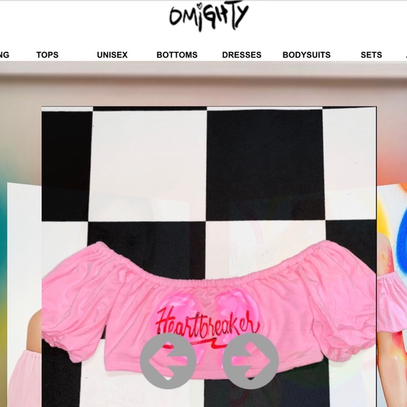 omighty Tops - O mighty heartbreaker Bardot top